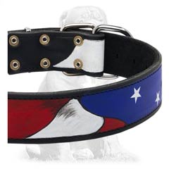 American Flag Leather Mastiff Collar
