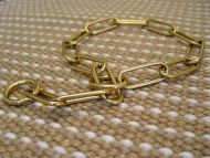 FUR SAVER DOG COLLAR - chain choke dog collar made of brass FUR SAVER DOG COLLAR - chain choke dog collar made of brass