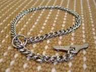 Choke dog collar with toggle steel chromium plated-chain collar Choke dog collar with toggle steel chromium plated-chain collar
