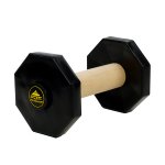 Mastiff Wooden Dog Training Dumbbell with Removable Weight Plates 1.4 lbs (650 g)