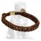Mastiff Braided Choke Leather Collar | Quick Release Buckle