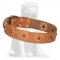 Mastiff Leather Dog Collar with Attractive Punched Flowers