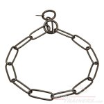 Herm Sprenger Black Stainless Steel Long Link Fur Saver 1/9 inch (3 mm) - HS Choke Collar