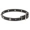 Mastiff Leather Dog Collar with Nickel Plated Engraved Studs