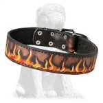 Posh handmade Flame-colored collar