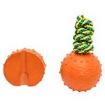 Mastiff Large Rubber Dog Ball Dotted on String 7cm