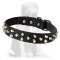 Fashionable handmade pyramid studded collar for Mastiff