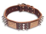 Leather Brown collar 25'' for Mastiff /25 inch dog collar - C86
