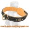 Mastiff Padded Leather Dog Collar with Braids
