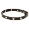 Mastiff Leather Dog Collar with Half-Ball Chrome Plated Studs