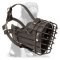 Mastiff Leather Padded Wire Basket Dog Muzzle for Winter Season