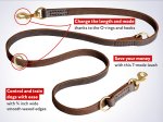Multifunctional Leather Mastiff Leash