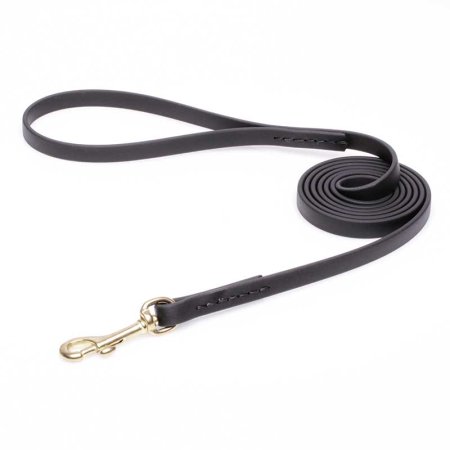 Black Biothane Mastiff Leash for Walking, Tracking