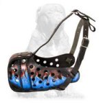 Trendy Painted & Easy Adjustable Mastiff Dog Muzzle for Attack Work