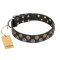 'Romantic Breeze' FDT Artisan Leather Mastiff Collar with Sparkling