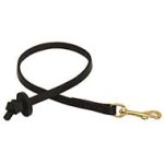 Leather Obedience Dog Leash with Pull Tab 2 foot for Mastiff