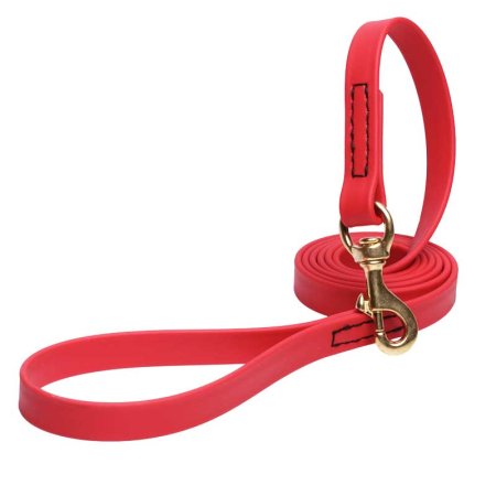 Red Waterproof Mastiff Leash Made of Biothane