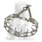 Mastiff pinch dog prong collar with swivel and small quick release snap hook 1/6 inch (3.9 mm) - steel chrome plated