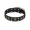 FDT Artisan 'Rock 'n' Roll Style' Fancy Leather Mastiff Collar with Skulls, Bones and Studs 1 1/2 inch (40 mm) wide