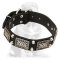 Chic Mastiff Collar with Plates and Pyramids