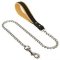 Mastiff Chain Dog Lead with Leather Handle