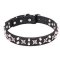 Mastiff Leather Dog Collar with Chrome Plated Hardware