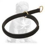 Gorgeous braided choke leather Mastiff collar
