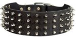 3 inch Custom Spiked Leather Collar for Mastiff