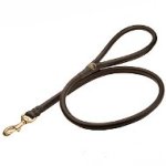 Natural Rolled Leather Dog Leash for Mastiff