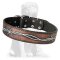 Handpainted Barbed Wire leather collar
