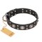 FDT Artisan 'Vintage Necklace' Studded Leather Mastiff Dog Collar - 1 1/2 inch (40mm) wide