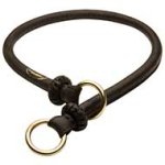 Exclusive Mastiff Round Leather Silent Training Choke Dog Collar