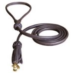 1/2 inch Leather Round Dog Leash for Mastiff