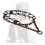 Fashion Black Stainless Steel Mastiff Prong Collar - Herm Sprenger Pinch Dog Collar 1/8 inch (3.2 mm)
