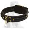 Gorgeous Wide 2 Ply Leather Dog Collar - Mastiff dog collar