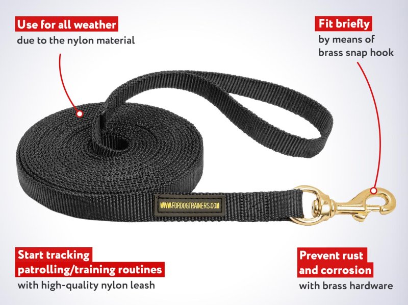 2 Ply Nylon Leash for Tracking, Training and Walking with Your Mastiff