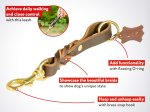 Braided Short Leather Mastiff Leash