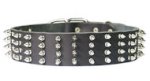 2 inch wide Leather Spiked Dog Collar for Mastiff