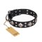 "Smart Geometry" FDT Artisan Studded Leather Mastiff Collar for Walking