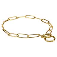 Mastiff Brass Fur Saver Choke Dog Collar for Walking and Training 1/9 inch (3 mm) link diameter Mastiff Brass Fur Saver Choke Dog Collar for Walking and Training 1/9 inch (3 mm) link diameter