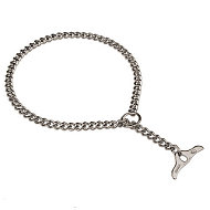 Choke dog collar with toggle steel chromium plated chain collar 1/9 inch (3 mm) Choke dog collar with toggle steel chromium plated chain collar 1/9 inch (3 mm)