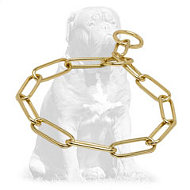 Mastiff Reliable Brass Fur Saver Collar for Dog Obedience Training 1/6 inch (4 mm) Mastiff Reliable Brass Fur Saver Collar for Dog Obedience Training 1/6 inch (4 mm)