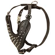Deluxe Spiked Leather English Mastiff Harness