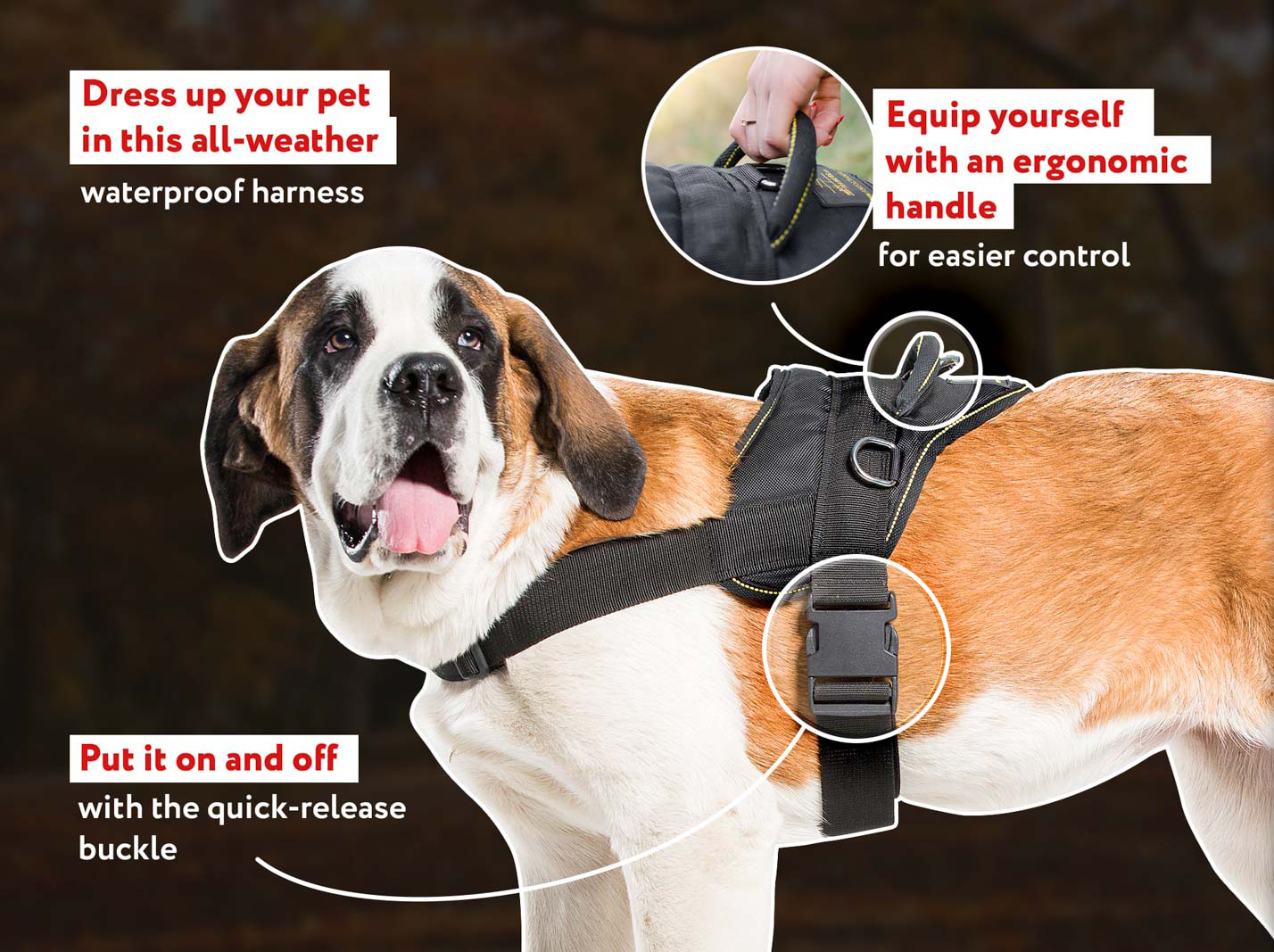 Nylon Practical Harness for Tracking/Pulling Mastiff harness, Mastiff