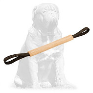 Mastiff Hard pocket toy made of leather with two handles