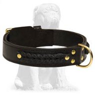 Mastiff Leather Collar Braided Design