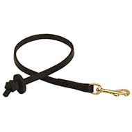 Leather Obedience Dog Leash with Pull Tab 2 foot for Mastiff