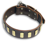 Mastiff Cheap Brown Dog Collar with Adornments