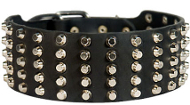 3 inch Studded Leather Dog Collar for Mastiff