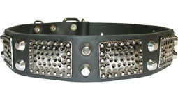 Chic Mastiff Collar with Plates and Pyramids Chic Mastiff Collar with Plates and Pyramids